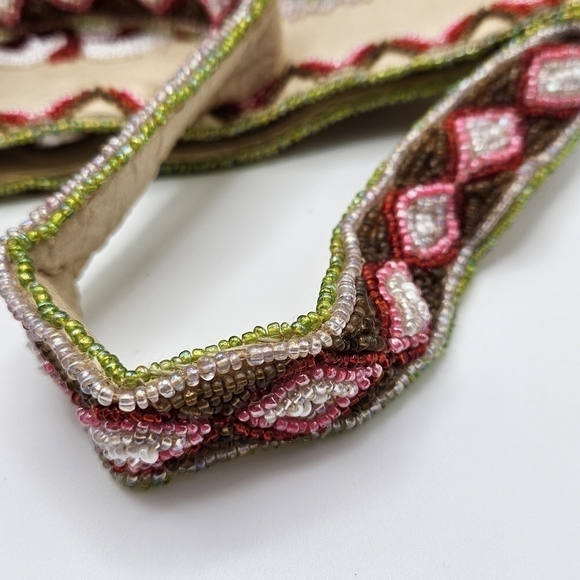 NEW Sudha 100% Silk Floral Beaded Fringe Detail Handbag Bag Purse Made in India - Picture 6 of 9